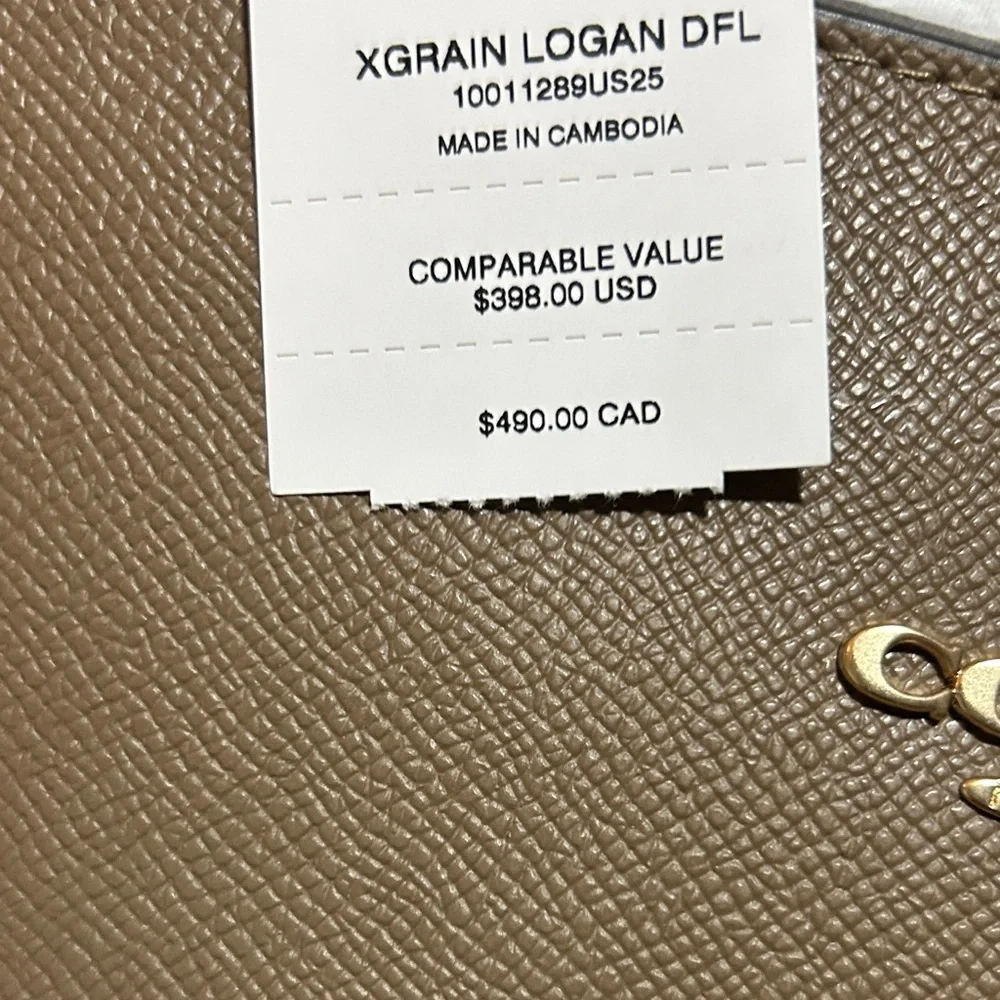 Coach Logan Duffle Bag brown New leather original crossbody bag